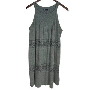 Gap Sleeveless Embroidered Light Heather Grey Dress Size L